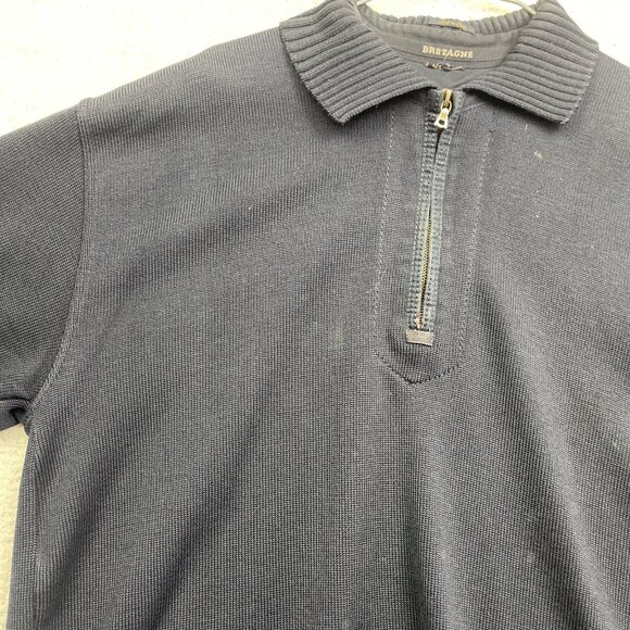 Paul & Shark Pure Wool Sweater Men's Size L Collared Half Zip Jumper Navy Read* - Picture 11 of 16